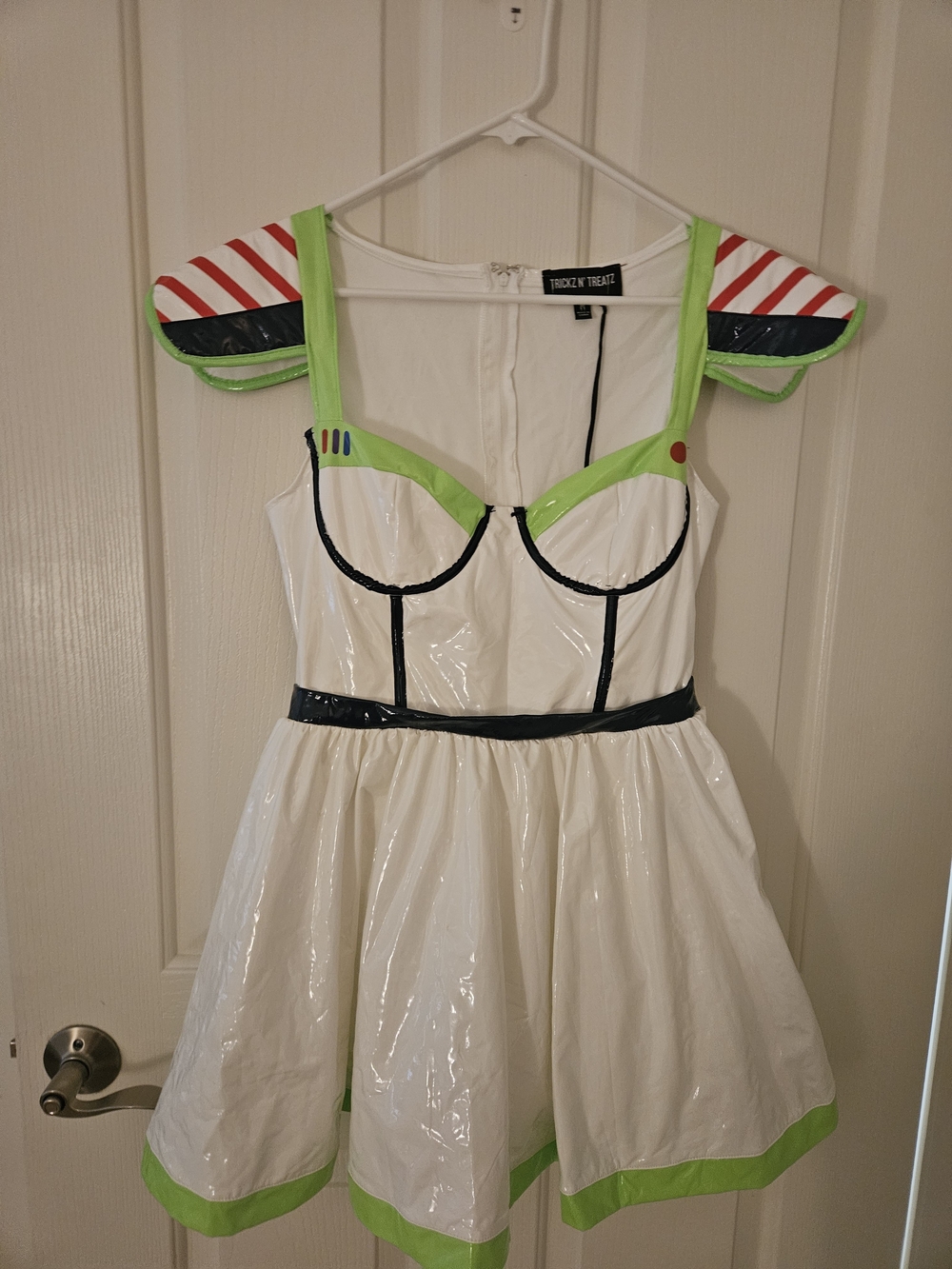 NWT Buzz Lightyear Inspired Costume Dress — White & Lime Green